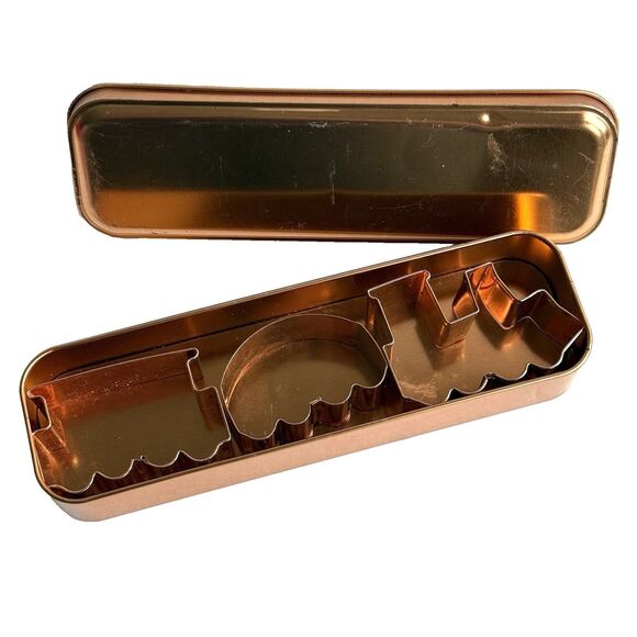 Railroad Copper Train Cookie Cutter Set of 3 with Tin Sandwich Cutters Caboose - Picture 2 of 4